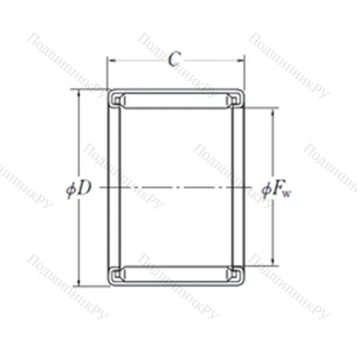 Подшипник игольчатый радиальный F-3020