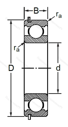 Шариковый однорядный подшипник 50110 (6010 NR) в Хабаровске