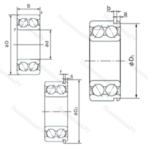 Подшипник шариковый радиально-упорный 5212ANR