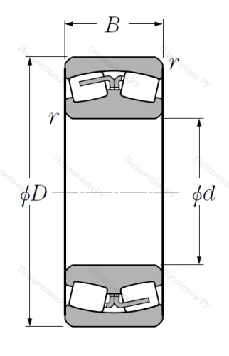 Сферический роликовый подшипник 22315 B D 1 от производителя  NTN