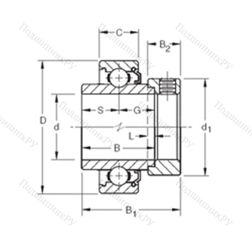 Подшипник шариковый радиальный N 211KLL