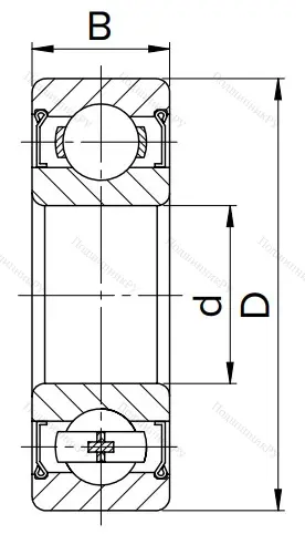 Шариковый однорядный подшипник 80101 (6001 ZZ) в Хабаровске