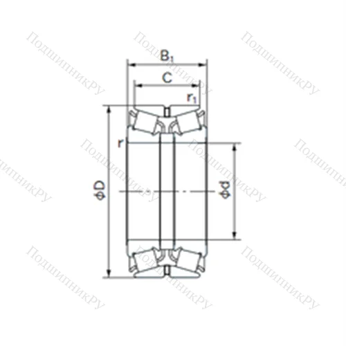 Подшипник роликовый радиально-упорный 200KBE 030 от производителя  NACHI Подшипник роликовый радиально-упорный 200KBE 030 от производителя  NACHI