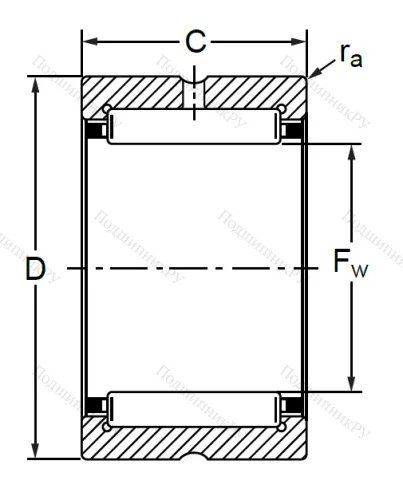 Подшипник RNA 4908 (4254908 K ГОСТ) в Хабаровске