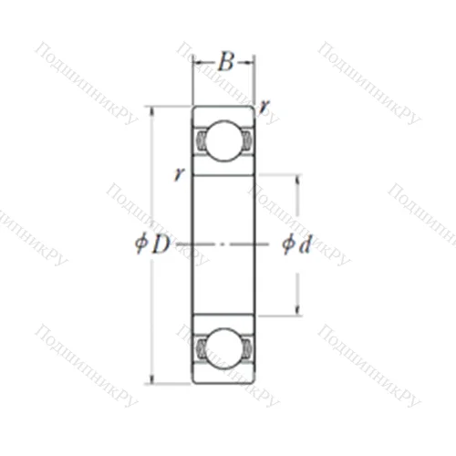 Подшипник шариковый радиальный 6907L 11-H-20DDU