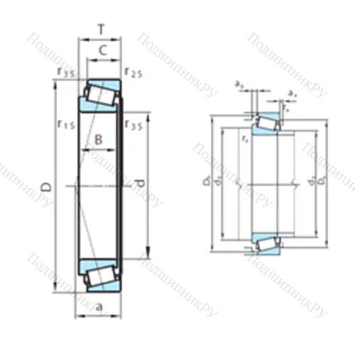 Подшипник роликовый радиально-упорный PSL 611-205
