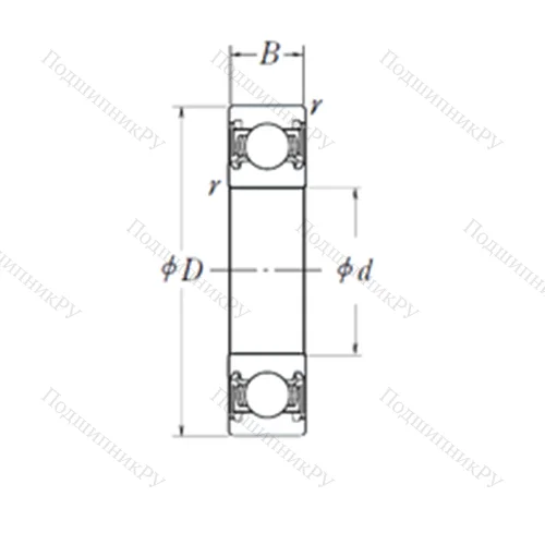 Подшипник шариковый радиальный B 17-99DDW 8CG 16E