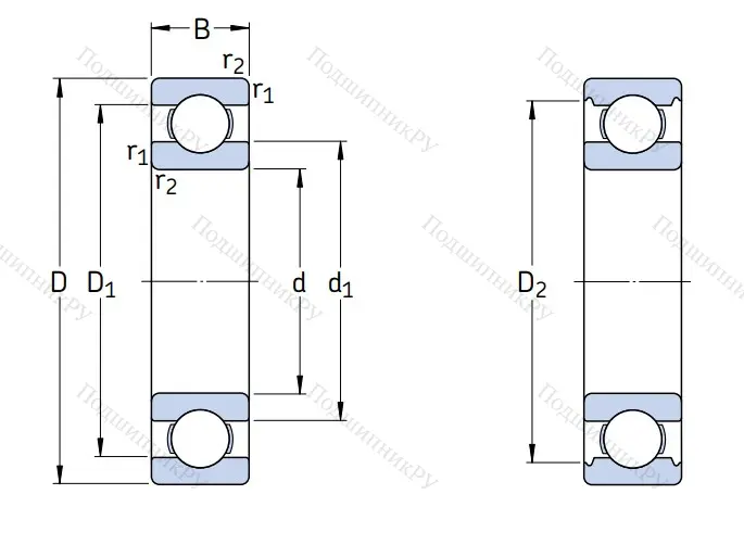 Однорядный шариковый подшипник