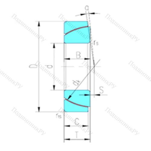 Подшипник скольжения сферический GAC 70T от производителя  LS Подшипник скольжения сферический GAC 70T от производителя  LS