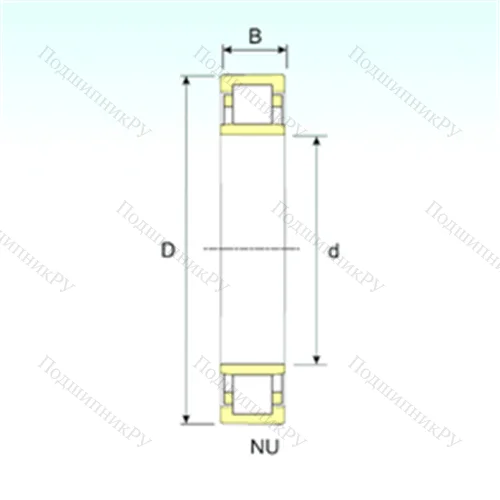 Подшипник роликовый радиальный NU 10/750 от производителя  ISB