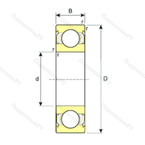 Подшипник шариковый радиальный 6030-ZZ от производителя  ISB Подшипник шариковый радиальный 6030-ZZ от производителя  ISB