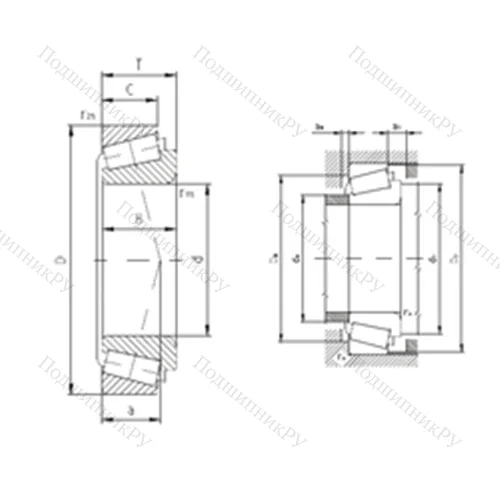Подшипник роликовый радиально-упорный 32017AX