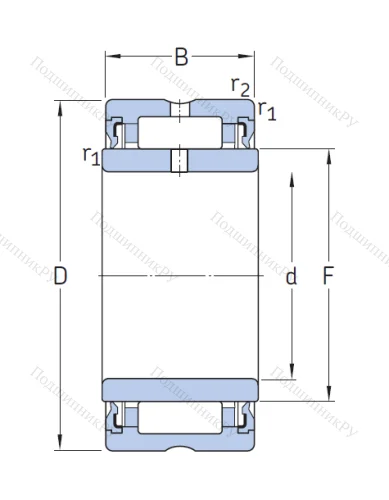 Игольчатый подшипник NA 4904 2RS от производителя  SKF