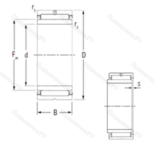 Подшипник игольчатый радиальный NKJ 35/30