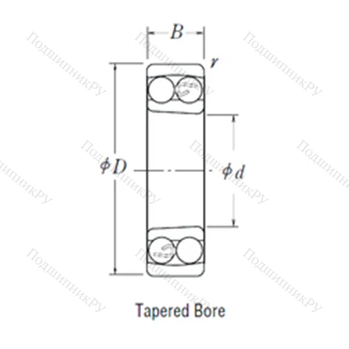 Подшипник шариковый радиальный самоцентрирующийся 1308 K