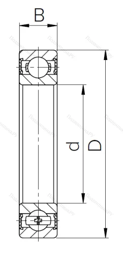 Шариковый однорядный подшипник 180316 (6316 2RS) в Хабаровске