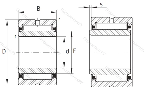 Игольчатый подшипник NA 6903 от производителя  INA