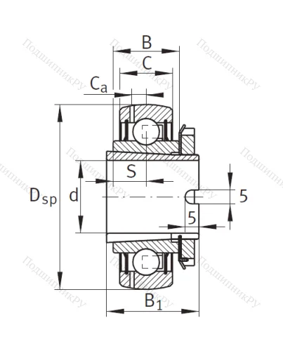Корпусный подшипник GSH 25 2RSR B в Хабаровске