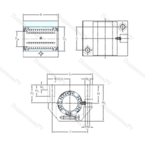 Подшипник шариковый линейный LUNE 12-2LS от производителя  SKF Подшипник шариковый линейный LUNE 12-2LS от производителя  SKF