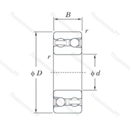 Подшипник шариковый радиальный 4312