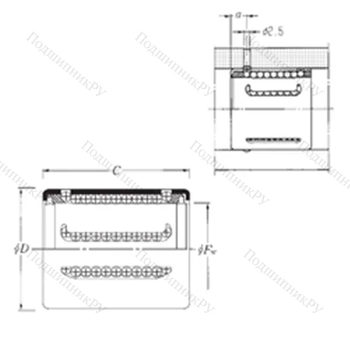 Подшипник шариковый линейный KH 1228LL от производителя  NTN Подшипник шариковый линейный KH 1228LL от производителя  NTN