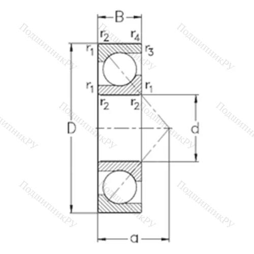 Подшипник шариковый радиально-упорный 7205-BECB-MP