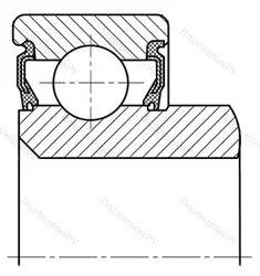 Подшипник  520708 размер 40x68x15/23 от производителя  ГПЗ-20 Подшипник  520708 размер 40x68x15/23 от производителя  ГПЗ-20