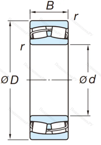 Сферический роликовый подшипник 22313 RZW 33 от производителя  KOYO Сферический роликовый подшипник 22313 RZW 33 от производителя  KOYO