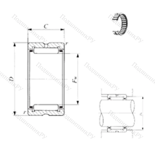 Подшипник игольчатый радиальный RNA 49/14