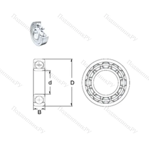 Подшипник шариковый радиальный 6305-2Z