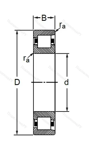 Цилиндрический роликовый подшипник 102409 (N 409 V) в Хабаровске