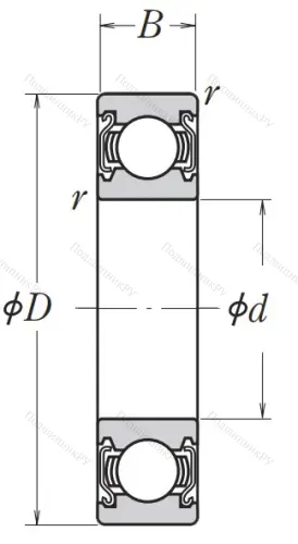 Однорядный шариковый подшипник 6224 ZZ C 3 от производителя  NSK