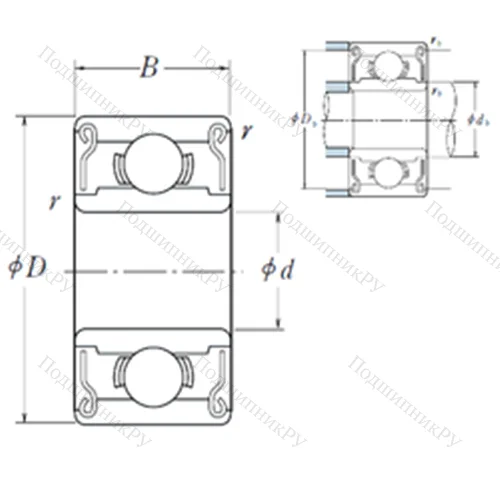 Подшипник шариковый радиальный R 2 ZZ