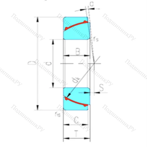 Подшипник скольжения сферический GAC 70N от производителя  LS