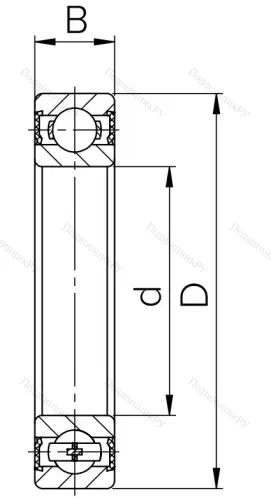 Шариковый однорядный подшипник 76-180306 (6306 2RSC 3V 2) в Хабаровске
