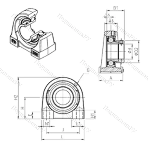 Подшипниковый узел шариковый радиальный ESPG 203
