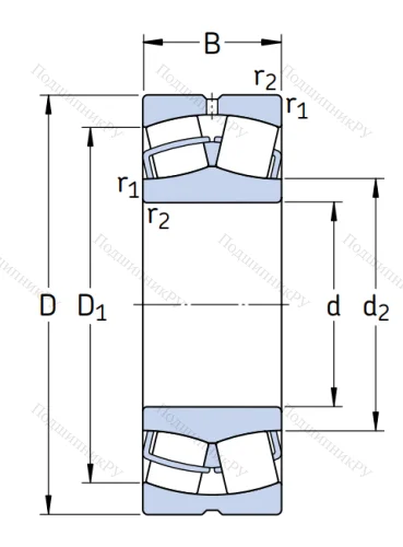 Сферический роликовый подшипник 21307 CC от производителя  SKF