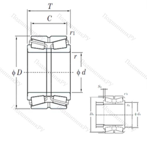 Подшипник роликовый радиально-упорный 46226 от производителя  KOYO Подшипник роликовый радиально-упорный 46226 от производителя  KOYO