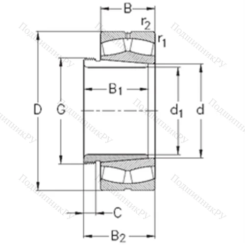 Подшипник роликовый радиальный самоцентрирующийся 239/600-K-MB-W 33+AH 39/600