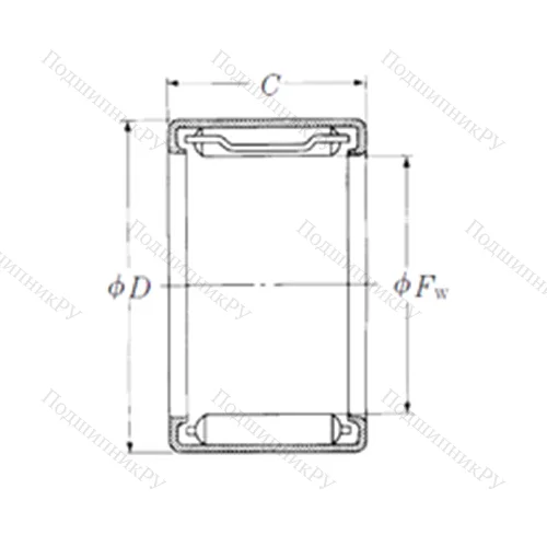 Подшипник игольчатый радиальный FJL-1817L