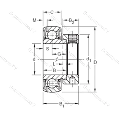 Подшипник шариковый радиальный GRA 105RRB от производителя  TIMKEN