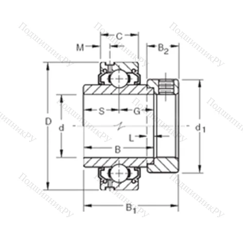 Подшипник шариковый радиальный G 1109KLL