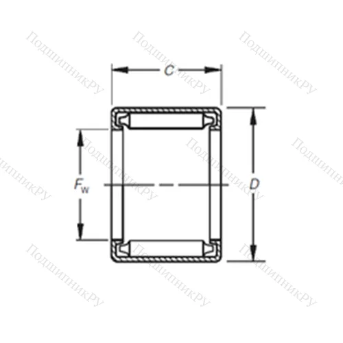 Подшипник игольчатый радиальный B-228