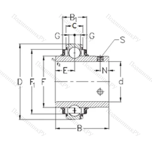 Подшипник шариковый радиальный GYE 20-KRRB