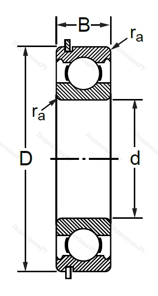 Шариковый однорядный подшипник 50312 (6312 NR) в Хабаровске