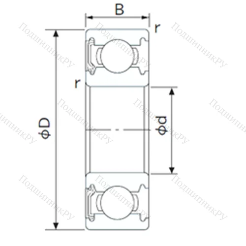 Подшипник шариковый радиальный 6804NKE