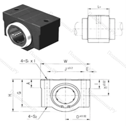 Подшипник шариковый линейный SC 12VNUU