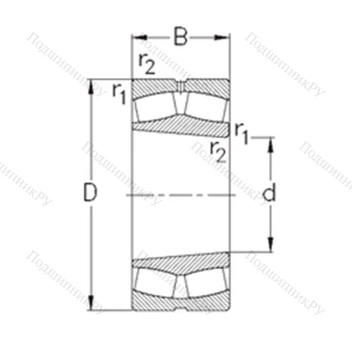 Подшипник роликовый радиальный самоцентрирующийся 23264-K-MB-W 33