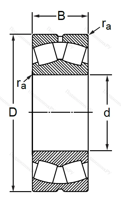 Сферический роликовый подшипник с конической посадкой на вал 1153615 АН (22315 CKW 33) в Хабаровске