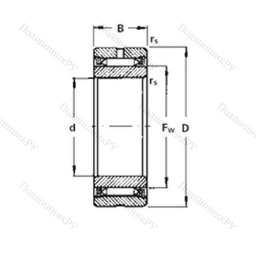 Подшипник игольчатый радиальный NA 3080